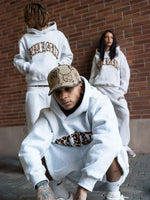 Y2K Leopard Embroidered Hoodie Set (Unisex)